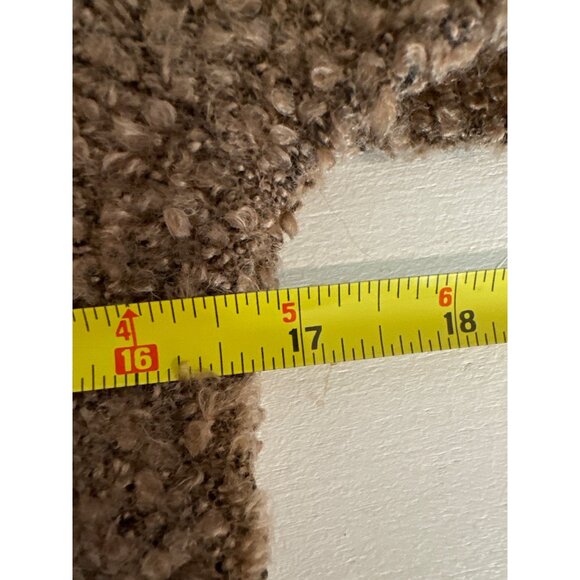 Dear John Anthropologie Womens Sweater Sz S Brown Boucle Textured Nubby Puff Slv - Picture 5 of 9